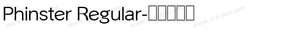 Phinster Regular字体转换